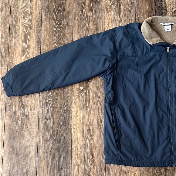 VTG Columbia Full Zip Fleece Lined Nylon Jacket Mens Size 2XL Blue Zip Pockets - Picture 3 of 16